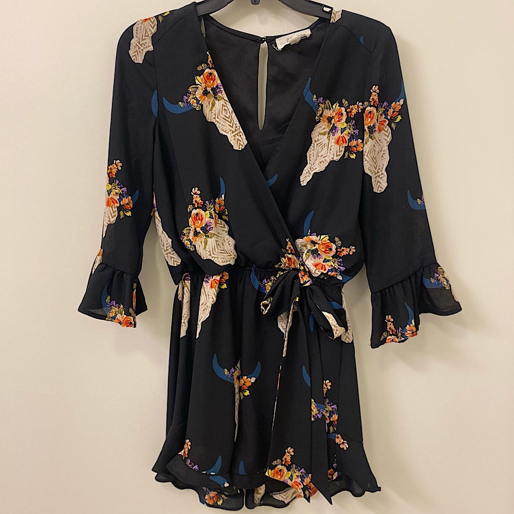 Peach Love Bull Head Romper